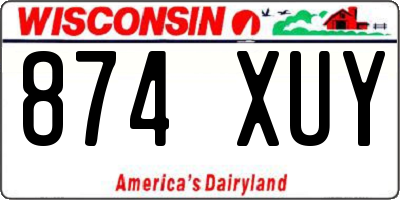 WI license plate 874XUY