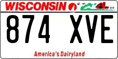 WI license plate 874XVE