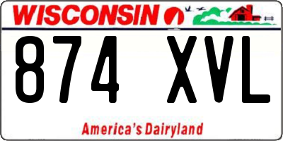 WI license plate 874XVL