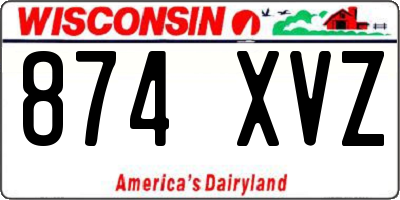 WI license plate 874XVZ