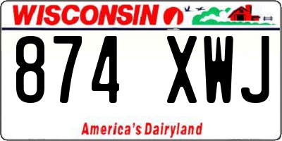 WI license plate 874XWJ