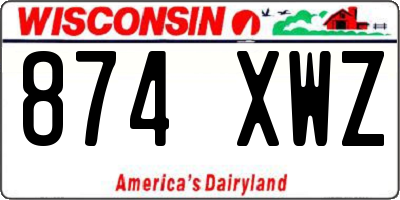 WI license plate 874XWZ