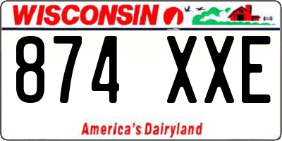 WI license plate 874XXE