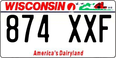 WI license plate 874XXF
