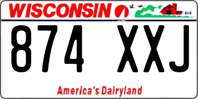 WI license plate 874XXJ