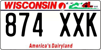 WI license plate 874XXK