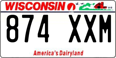 WI license plate 874XXM