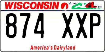 WI license plate 874XXP