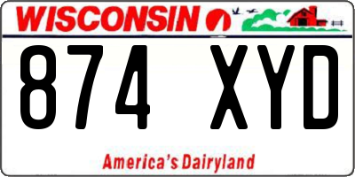 WI license plate 874XYD