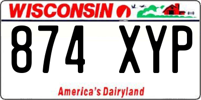WI license plate 874XYP