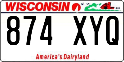 WI license plate 874XYQ