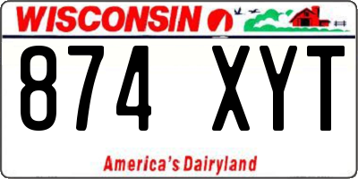 WI license plate 874XYT