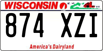 WI license plate 874XZI