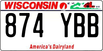 WI license plate 874YBB