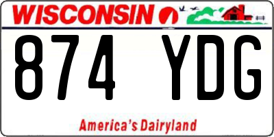 WI license plate 874YDG