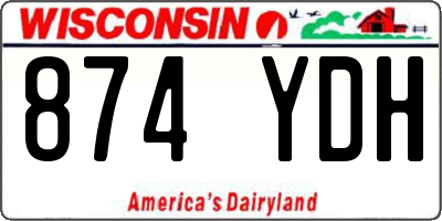 WI license plate 874YDH