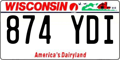 WI license plate 874YDI
