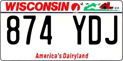 WI license plate 874YDJ