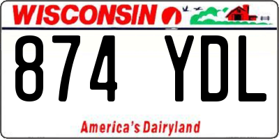 WI license plate 874YDL