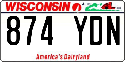 WI license plate 874YDN