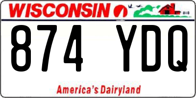 WI license plate 874YDQ