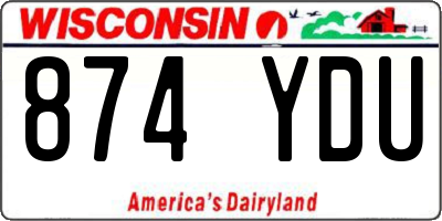 WI license plate 874YDU