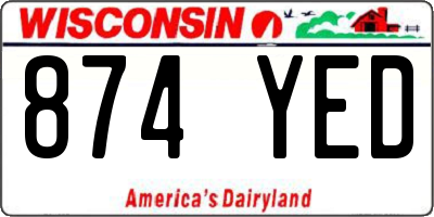 WI license plate 874YED