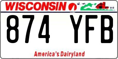 WI license plate 874YFB