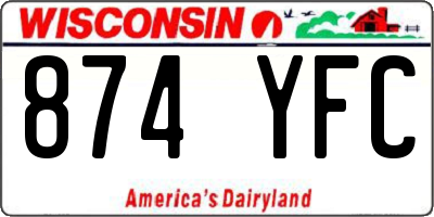 WI license plate 874YFC