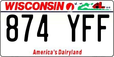 WI license plate 874YFF