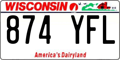 WI license plate 874YFL
