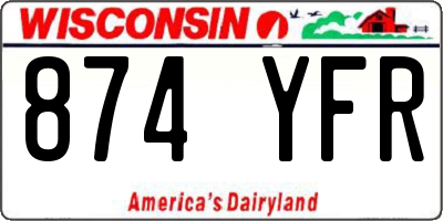 WI license plate 874YFR