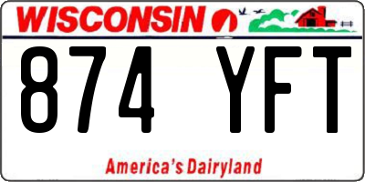 WI license plate 874YFT