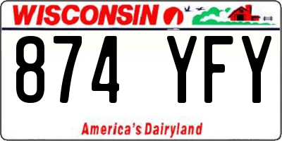 WI license plate 874YFY