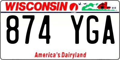 WI license plate 874YGA