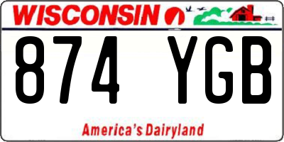 WI license plate 874YGB