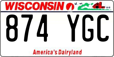 WI license plate 874YGC