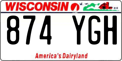 WI license plate 874YGH