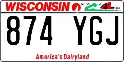 WI license plate 874YGJ