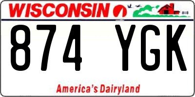WI license plate 874YGK