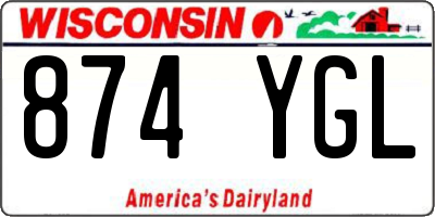 WI license plate 874YGL