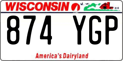WI license plate 874YGP