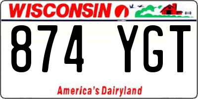 WI license plate 874YGT