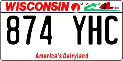 WI license plate 874YHC