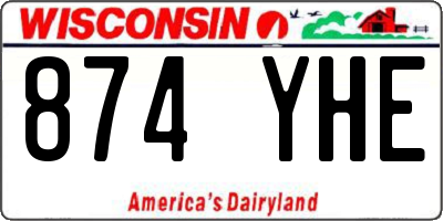 WI license plate 874YHE