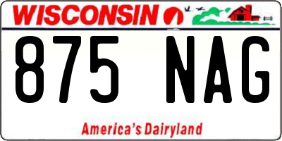WI license plate 875NAG