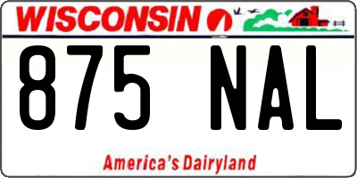 WI license plate 875NAL
