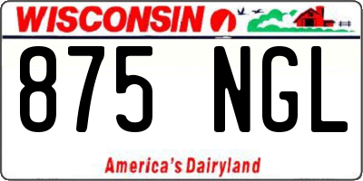WI license plate 875NGL