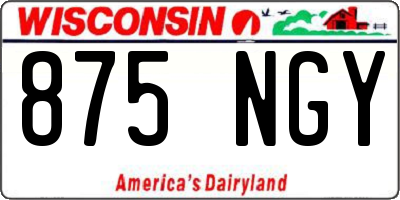 WI license plate 875NGY