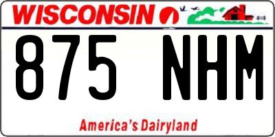 WI license plate 875NHM